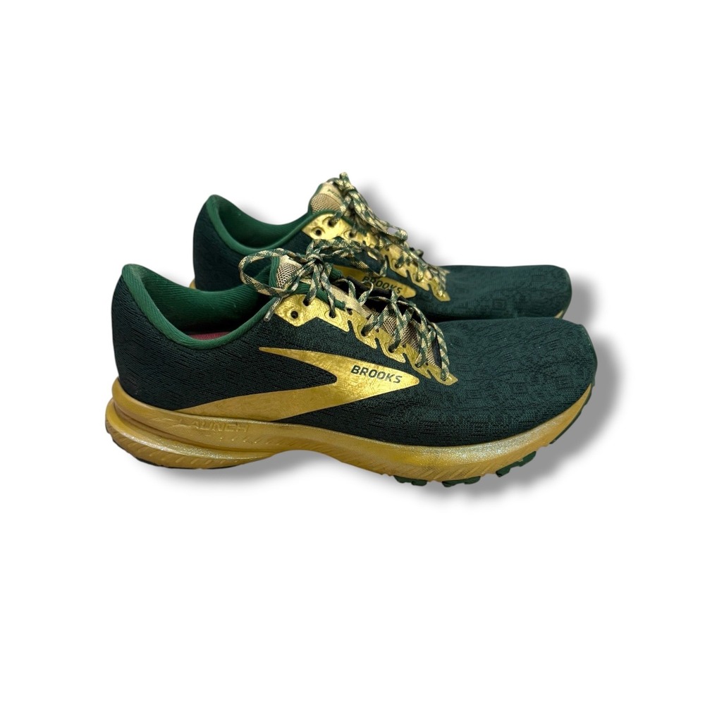 Brooks Launch 7 Run Lucky Running Shoes 8.5 Green Gold St Patricks Day